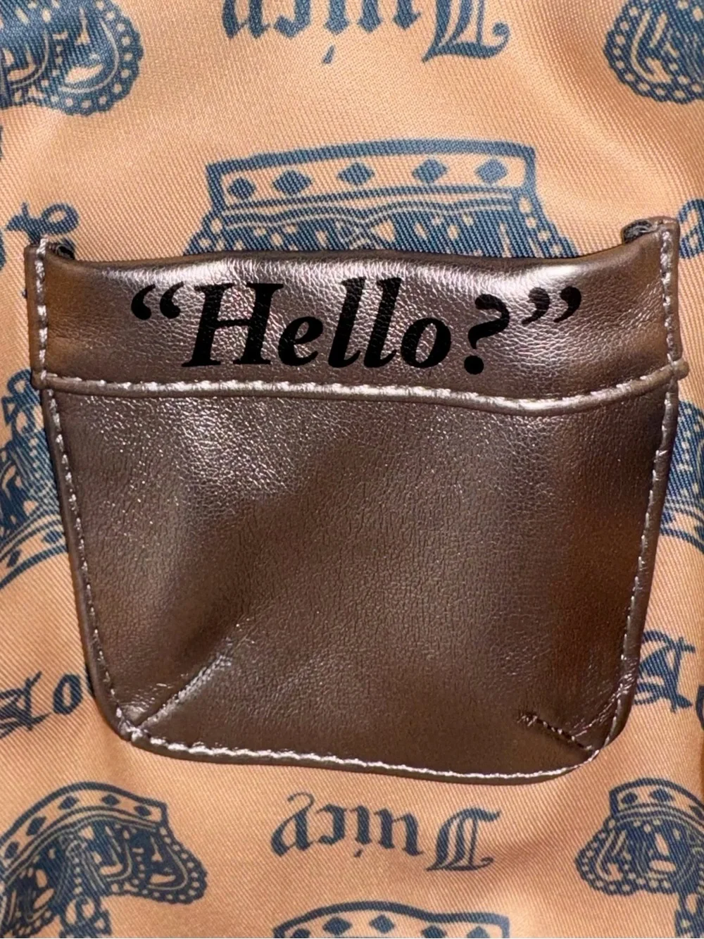 Juicy Couture Daydreamer Shopper Tote Bag in Dusk Blue Velour & Faux Leather